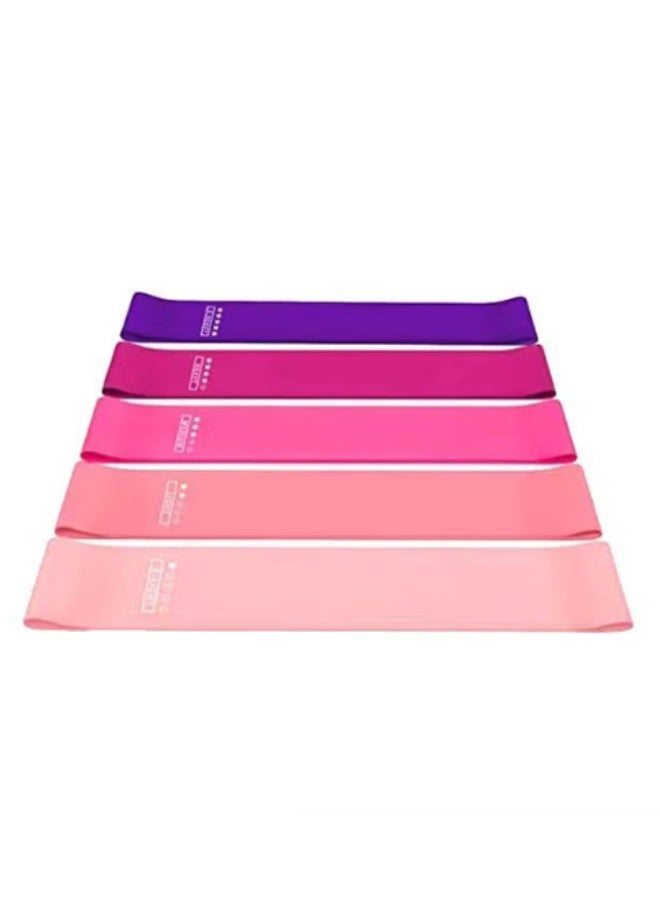 5-Piece Resistance Loop Exercise Bands With Carry Bag Set 12x2inch 12x2inch